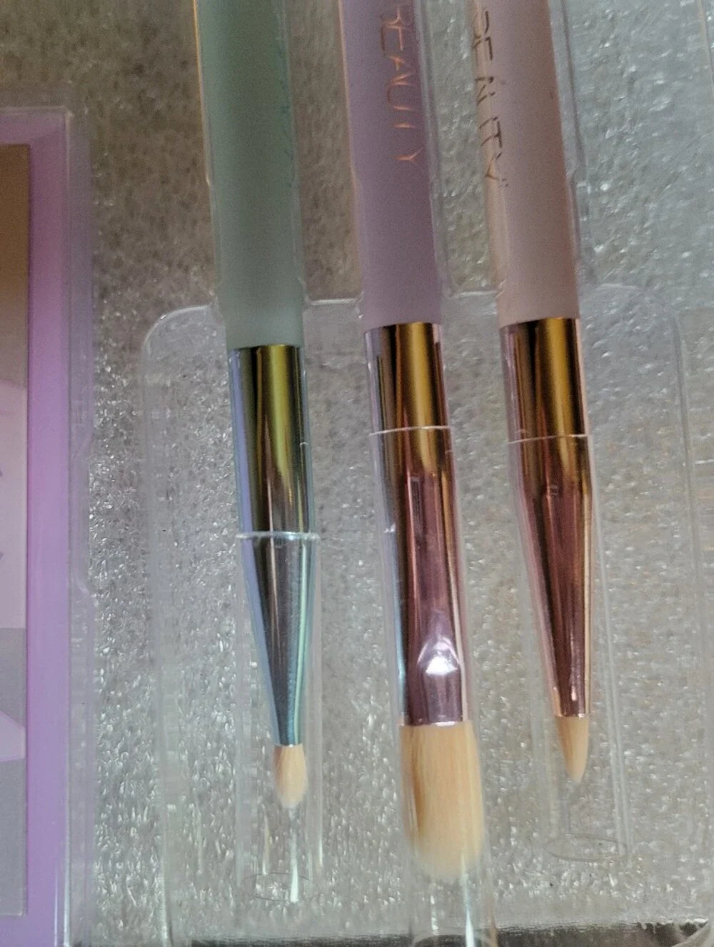 4PC🍇Face Need🍇BNIB LE HUDA Beauty LILAC EYE & PASTEL BRUSHES 4PC Face Set!HTF!